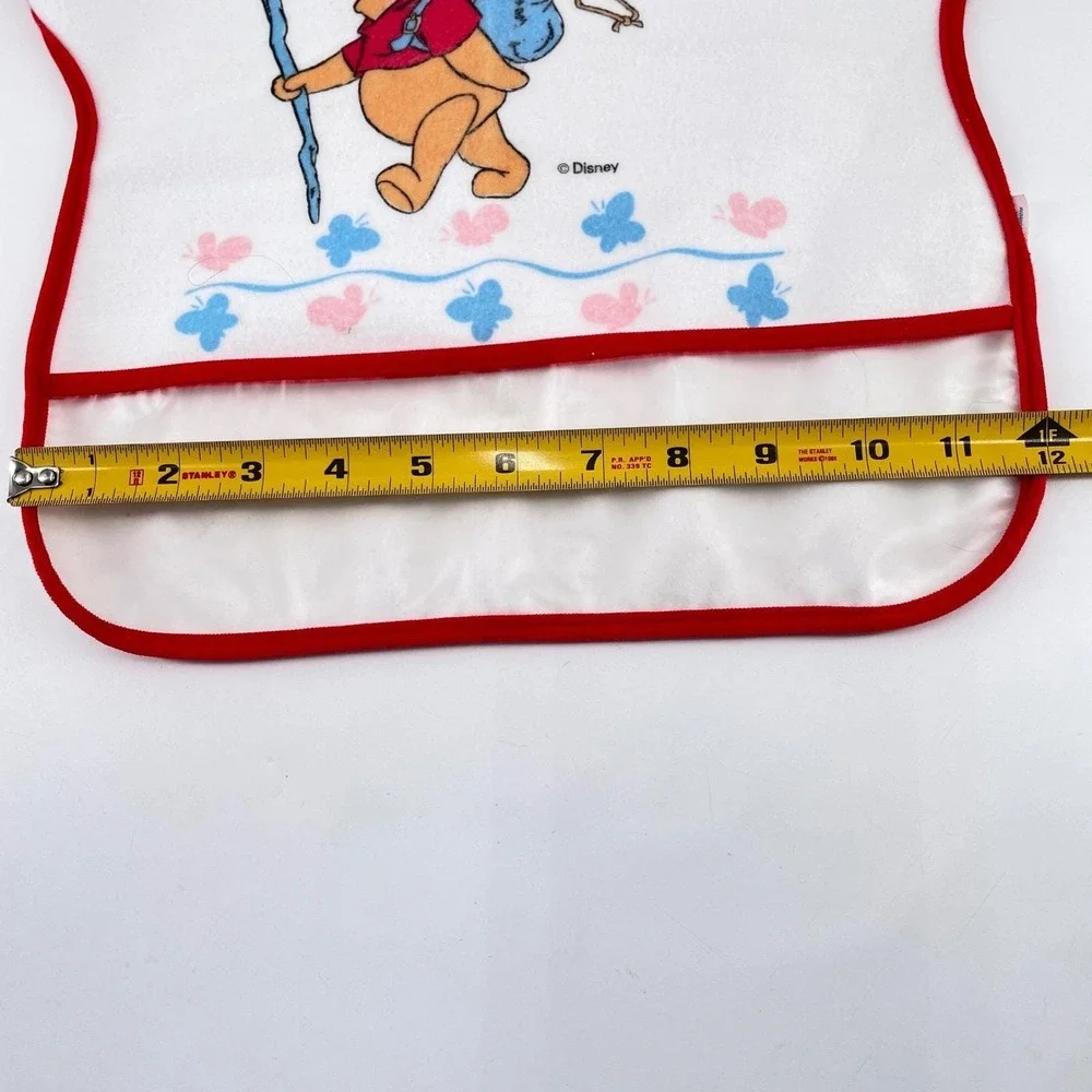 Disney Winnie Pooh Vinyl Back Baby Bib Crumb Catcher Full Coverage First Years